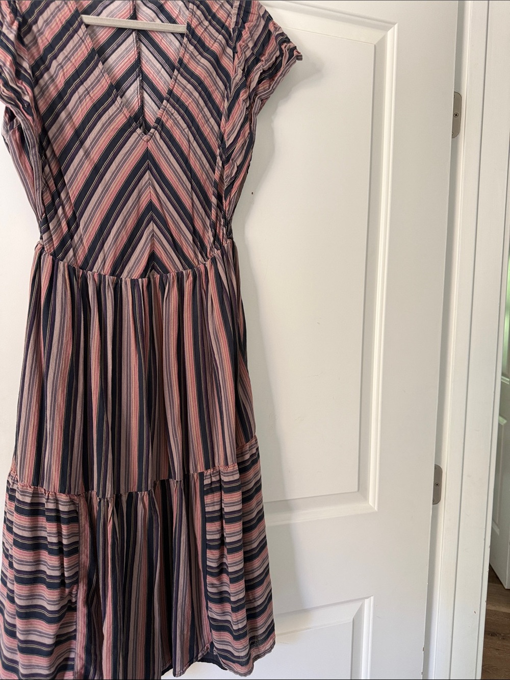 Lucky Brand Striped V-Neck Dress